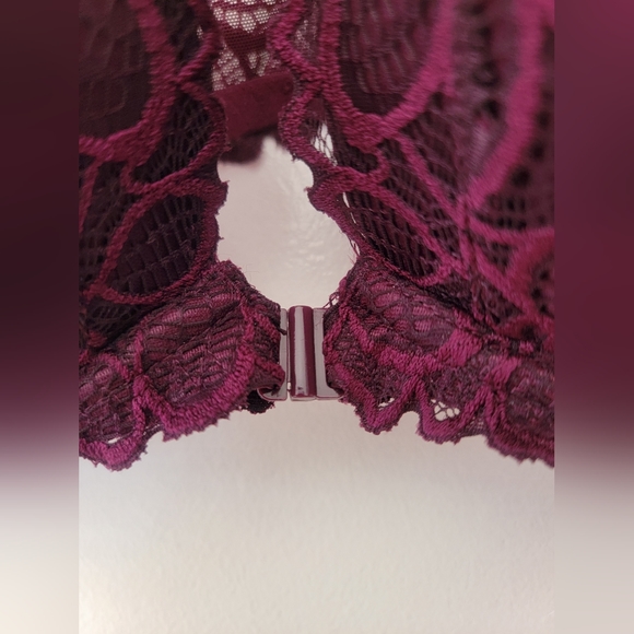 PINK Lace Floral Racerback Pushup Bra - Picture 5 of 11